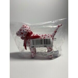 PINK Victoria's Secret Galantines Day Cherry Print Stuffed Dog Plush Seasonal